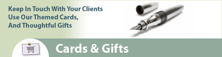 Stay in touch with your clients using our cards and gifts